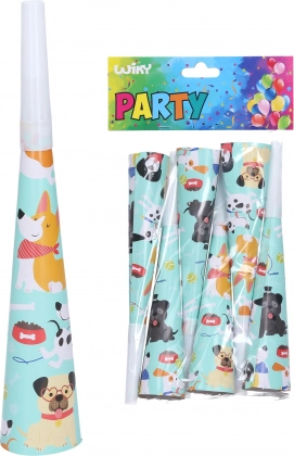 Party trobentice s pasjim motivom 20 cm (6 kosov)