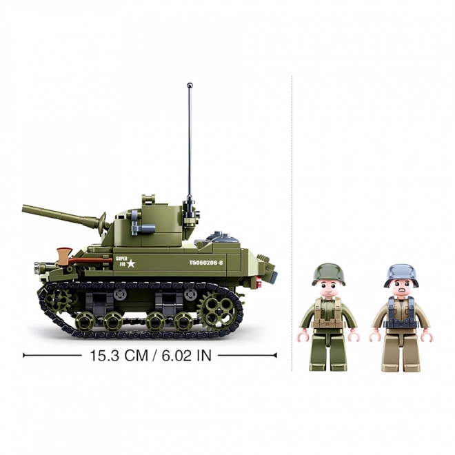 Sluban Army WW2 M38-B0856 Mal zavezniki tank