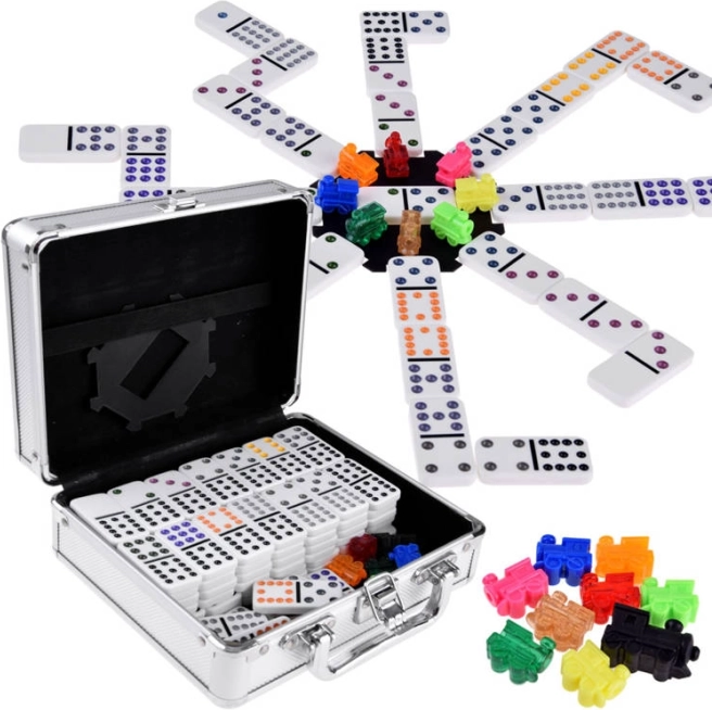Komplet iger Domino in Mexican Train z kovčkom
