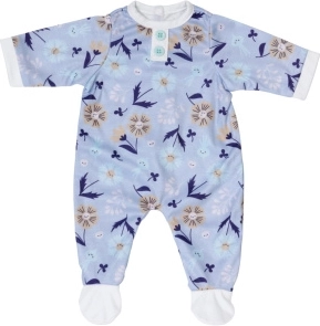Pajacek za punčko BABY BORN 43 cm – moder