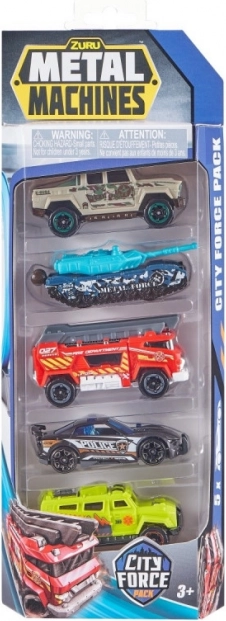 Zuru Metal Machines City Force Pack - Set petih avtomobilčkov