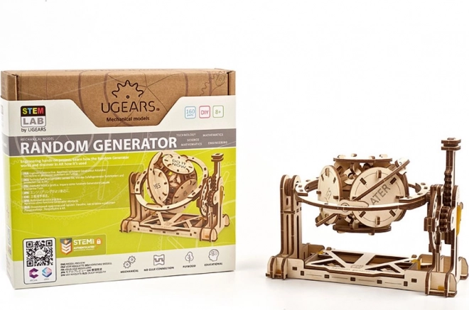Ugears lesene 3D mehanske puzzle naključni generator