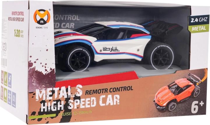 Kovinski RC avto 1:20 Speed – Bela