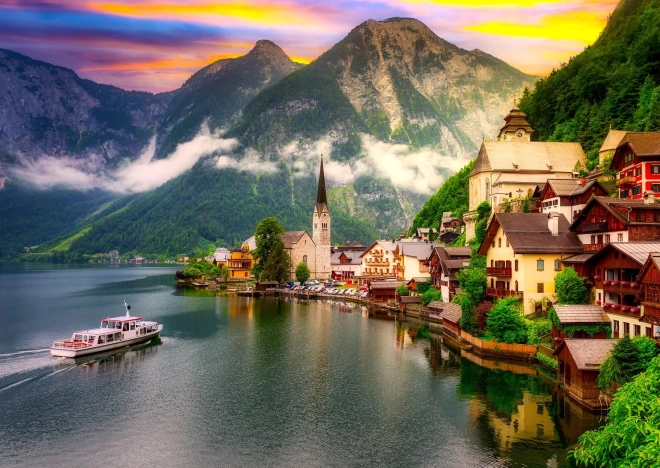 Sestavljanka Hallstatt ob sončnem zahodu 1000 koščkov