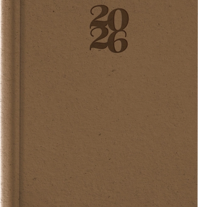 NOTIQUE dnevnik Essenza 2026, lešnikova barva, 15 x 21 cm