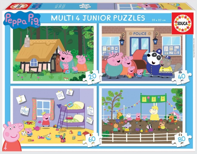 Educa sestavljanka Pujsa Pepa 4v1