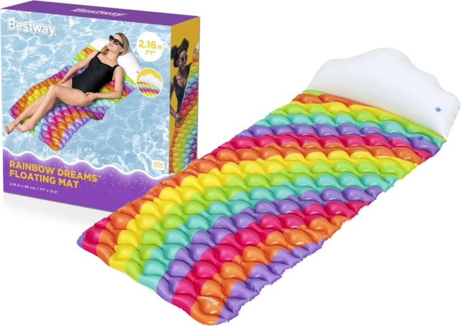 napihljiva blazina za vodo mavrica 216 × 80 cm bestway