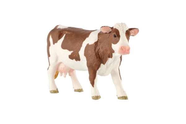 Realistični model plastične krave češkega lisastega goveda 12 cm