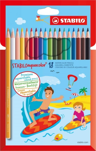 Set akvarelnih barvic STABILO Aquacolor 18 kos