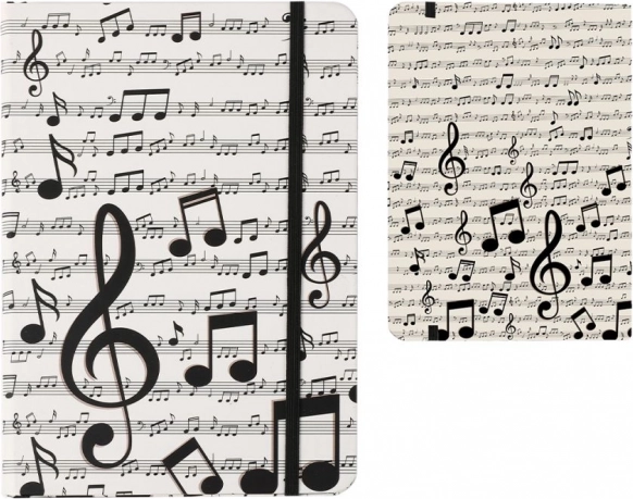 Notes A5 s trdo platnico glasbeni motiv