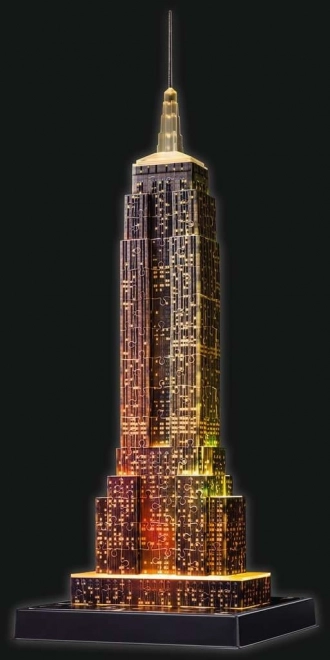 RAVENSBURGER Siječa 3D sestavljanka Nočna izdaja Empire State Building 216 kosov