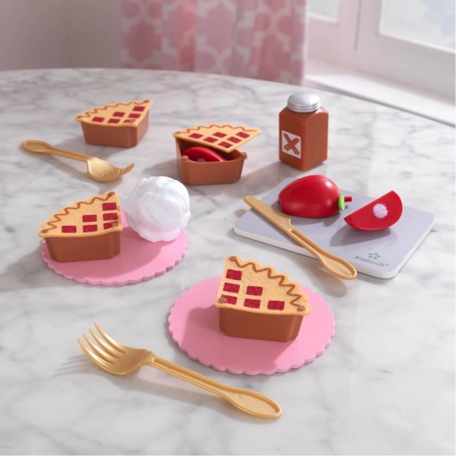 KidKraft Create & Cook jabolčni pita – leseni set za kuhanje za otroke