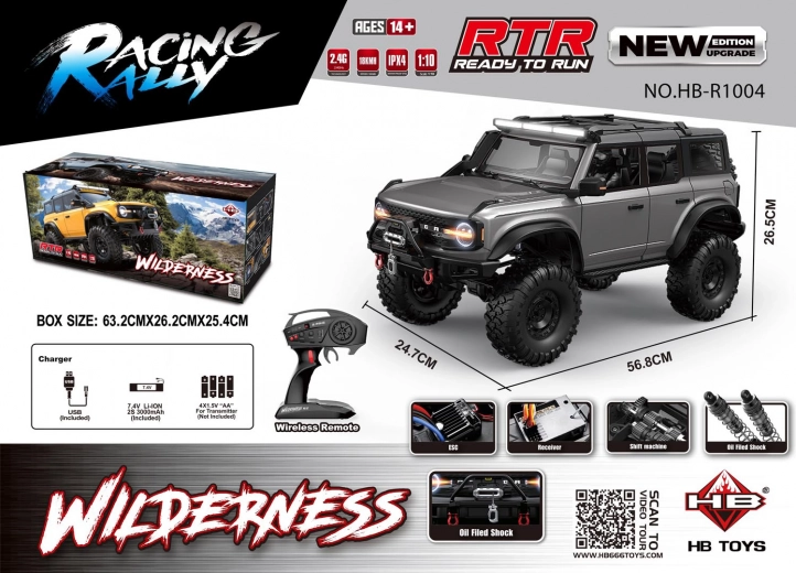 RC avto Wilderness 1:10 sivo