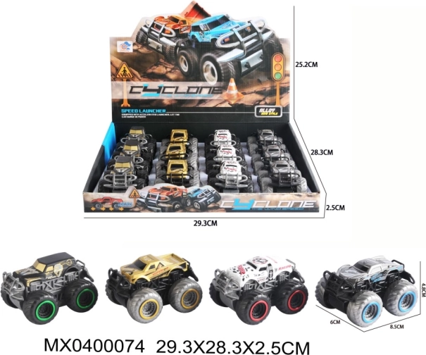 kovinski vlečni avtomobil 4x4 z odpirajočimi vrati