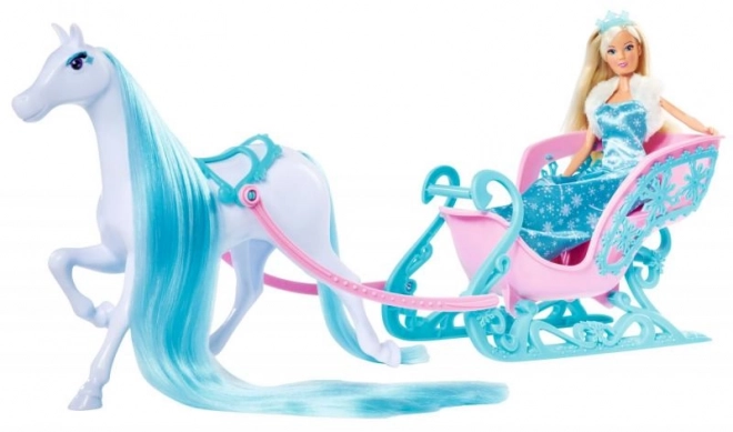 Punčka Steffi s konjem Snow Dream