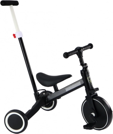 Trikolesni Rowerek PRO50 z vodenjem, črn