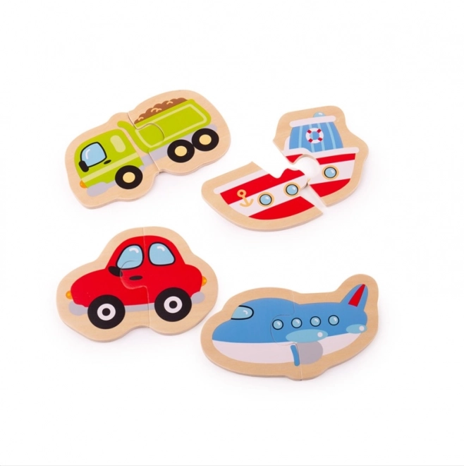 Bigjigs Toys Enostavna sestavljanka Prevozna sredstva