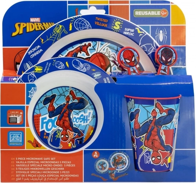 Otroška jedilna garnitura 5v1 Spiderman