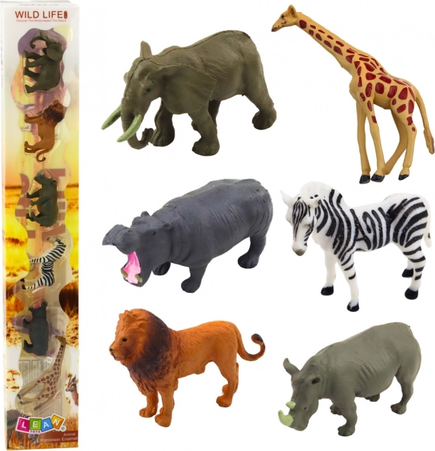 Set realističnih miniatur divjih živali 6 kos