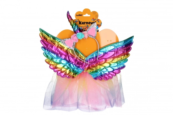 Komplet karneval - mavrični samorog