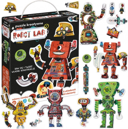 kreativni puzzle 63 kosov – robotski laboratorij