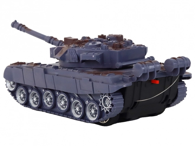 R/C daljinsko voden tank Luči Zvok Mornarsko modra 1:18 27MHz