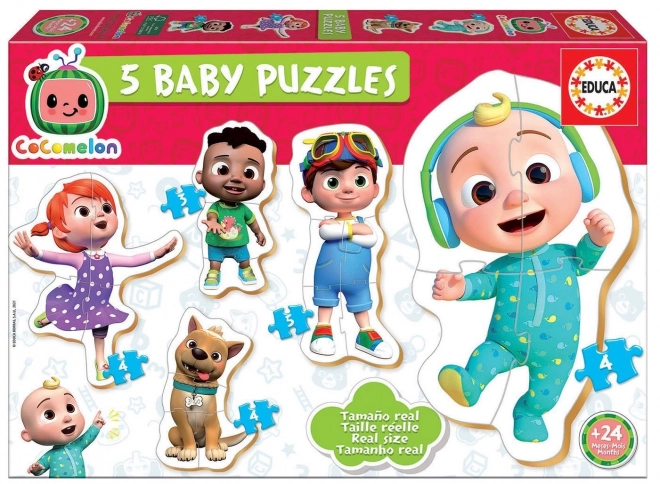 EDUCA Baby sestavljanka Cocomelon 5v1 (3-5 kosov)