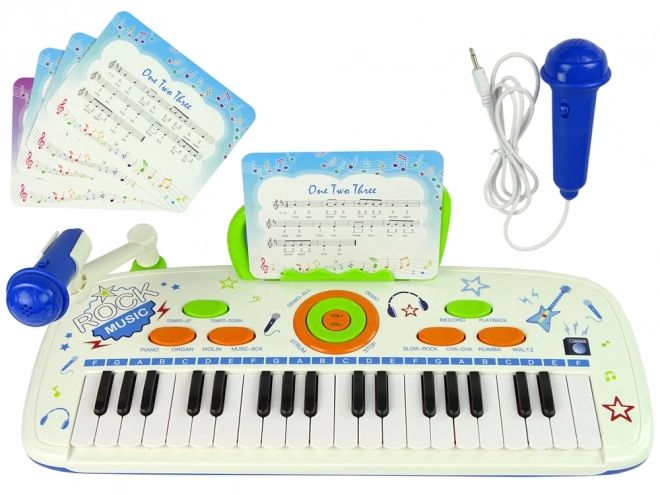Električna klavirska tipkovnica za otroke Blue USB note