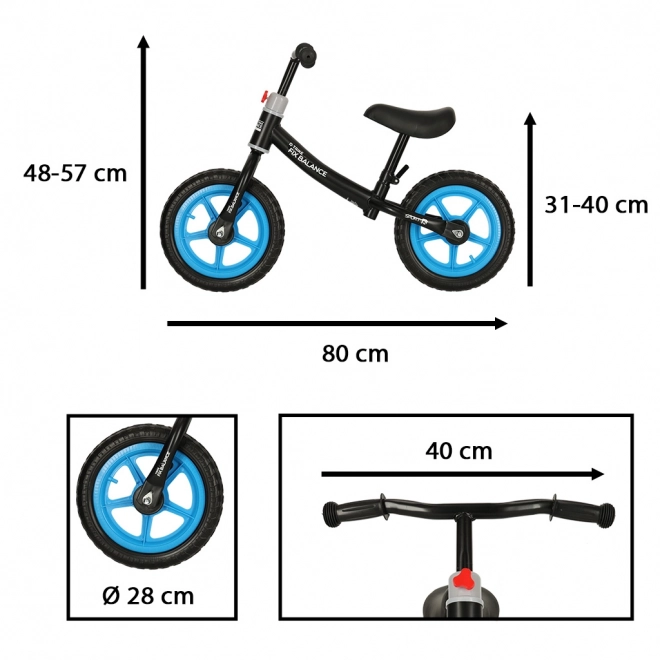 Otroško kolo - poganjalec Trike Fix Balance – črna