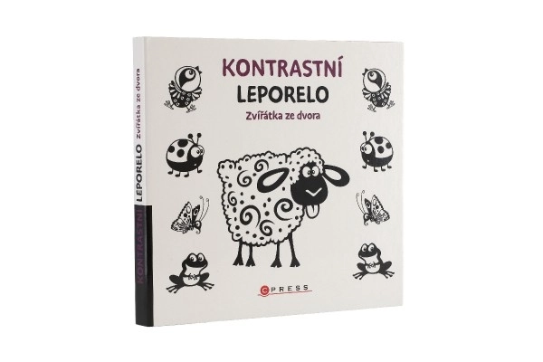 Knjižica Kontrastne kartonske knjige Živali z dvorišča 15,5x15cm 0m+