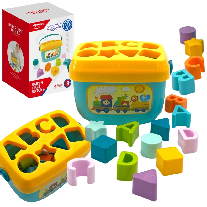 Woopie otroški sorter in kovček z učenjem abecede in oblik