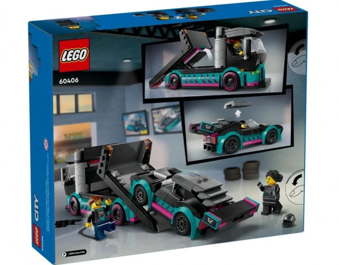 LEGO® City 60406 Tovornjak z dirkalnim avtom