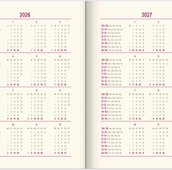 Dnevni Dnevnik Diamante 2026 Olivna 15 x 21 cm