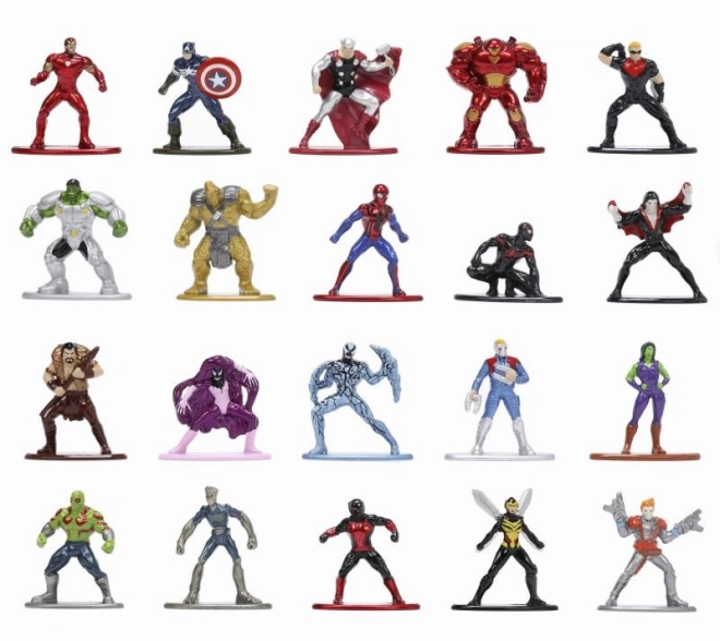 Kovinske Nano zbirateljske figurice od Marvel 20 kosov