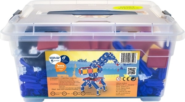Gradbeni set SEVA 5 Jumbo plast 1064ks v plastični škatli 40x19x27cm