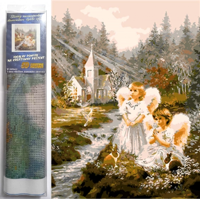 NORIMPEX Diamantno slikanje Angelčki 30x40cm