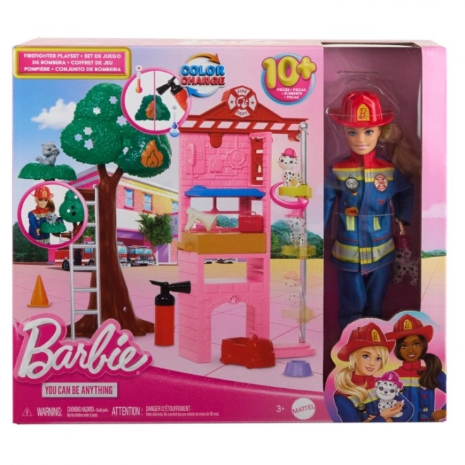 Lutka Barbie gasilka s priborom