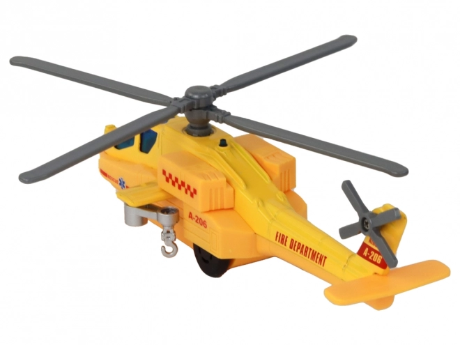 Reševalni helikopter iz aluminija S svetlobnimi in zvočnimi učinki