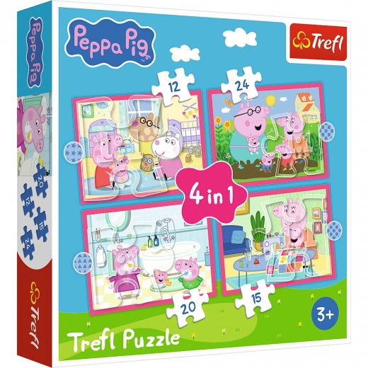 Sestavljanka 4 v 1 Peppa ima rada dogodivščine