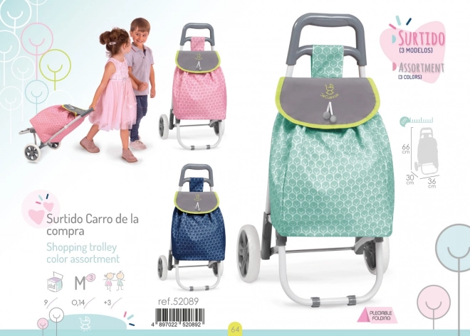 DeCuevas 52089 Zložljiva potovalna torba na kolescih 2021 - modra