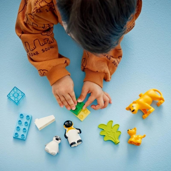 Lego Duplo Družine divjih živali: Pingvini in levi