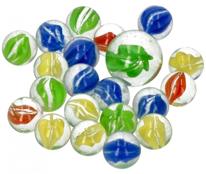 Steklene frnikole Marbles 21 kosov - Marmorirane frnikole