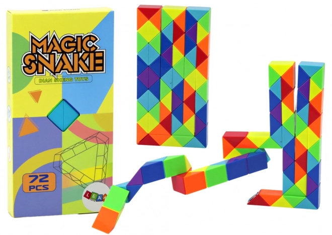 Bloky Puzzle igra Izobraževalna kača Barvne 72 ele.