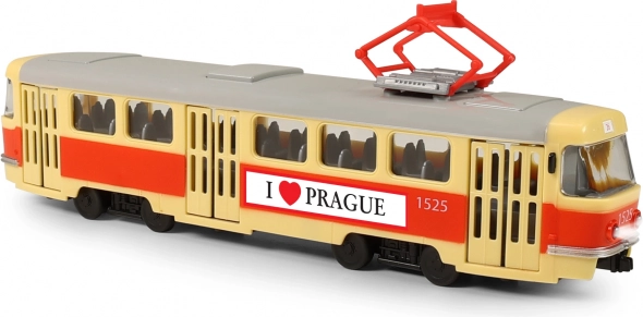 Otroški tramvaj Praga z češkimi napovedmi
