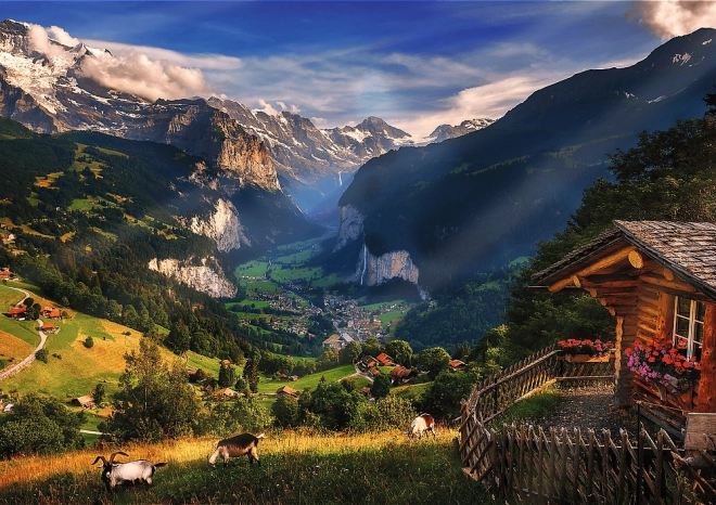 Trefl sestavljanka Photo Odyssey: Lauterbrunnen, Švica 1000 kosov
