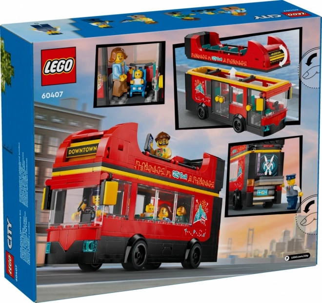 LEGO Mesto 60407 Rdeči dvonadstropni izletniški avtobus