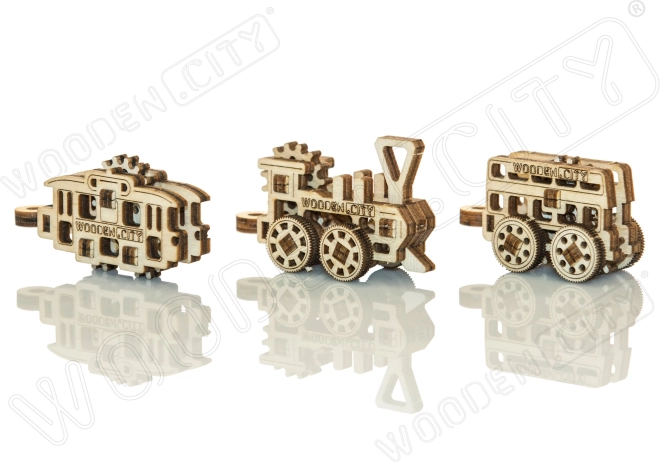 3D sestavljanka Prevozna sredstva - Wooden City mini set
