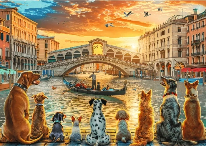 Trefl puzzle psi v Benetkah 1000 koščkov