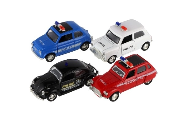 Samodejna policijska retro 11cm kovina/plast z vzvratnim navijanjem na baterije s svetlobo 4 vrste