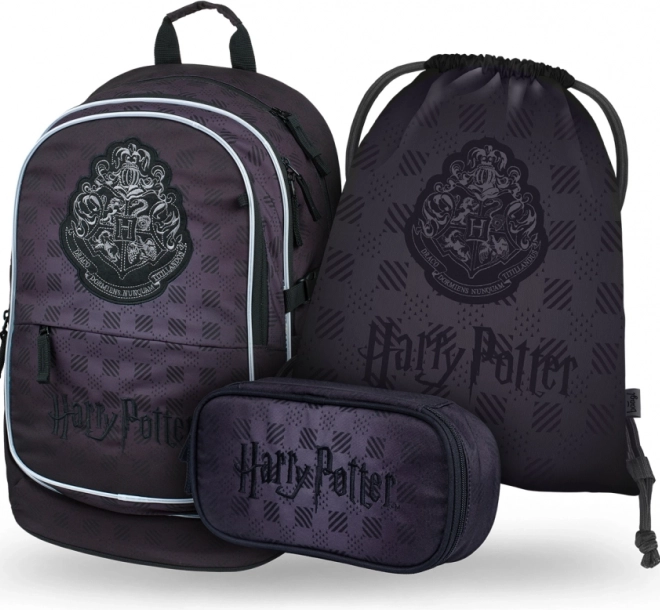 Šolski set BAAGL HARRY POTTER Bradavičarka črn – nahrbtnik, peresnica in vrečka